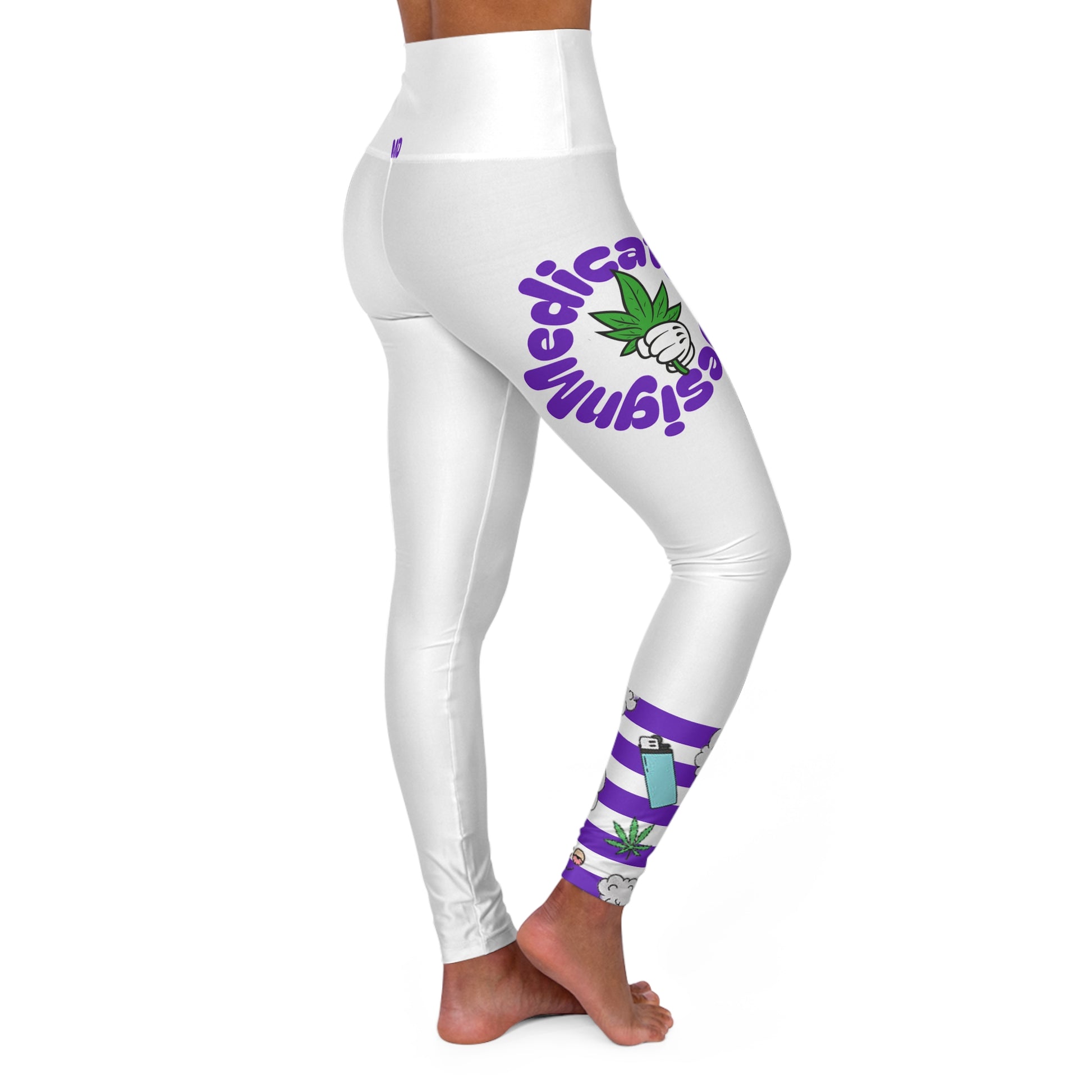 Women Medicated Design High Waisted Yoga Leggings