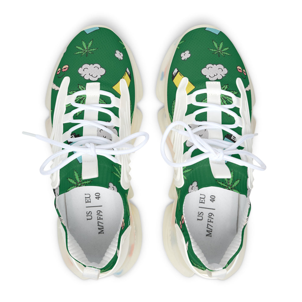 Women Medicated Design Mesh Sneakers