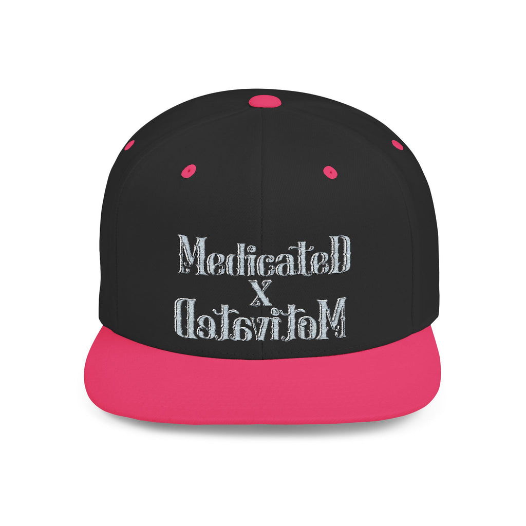 Medicated x Motivated Flat Bill Snapback Hat