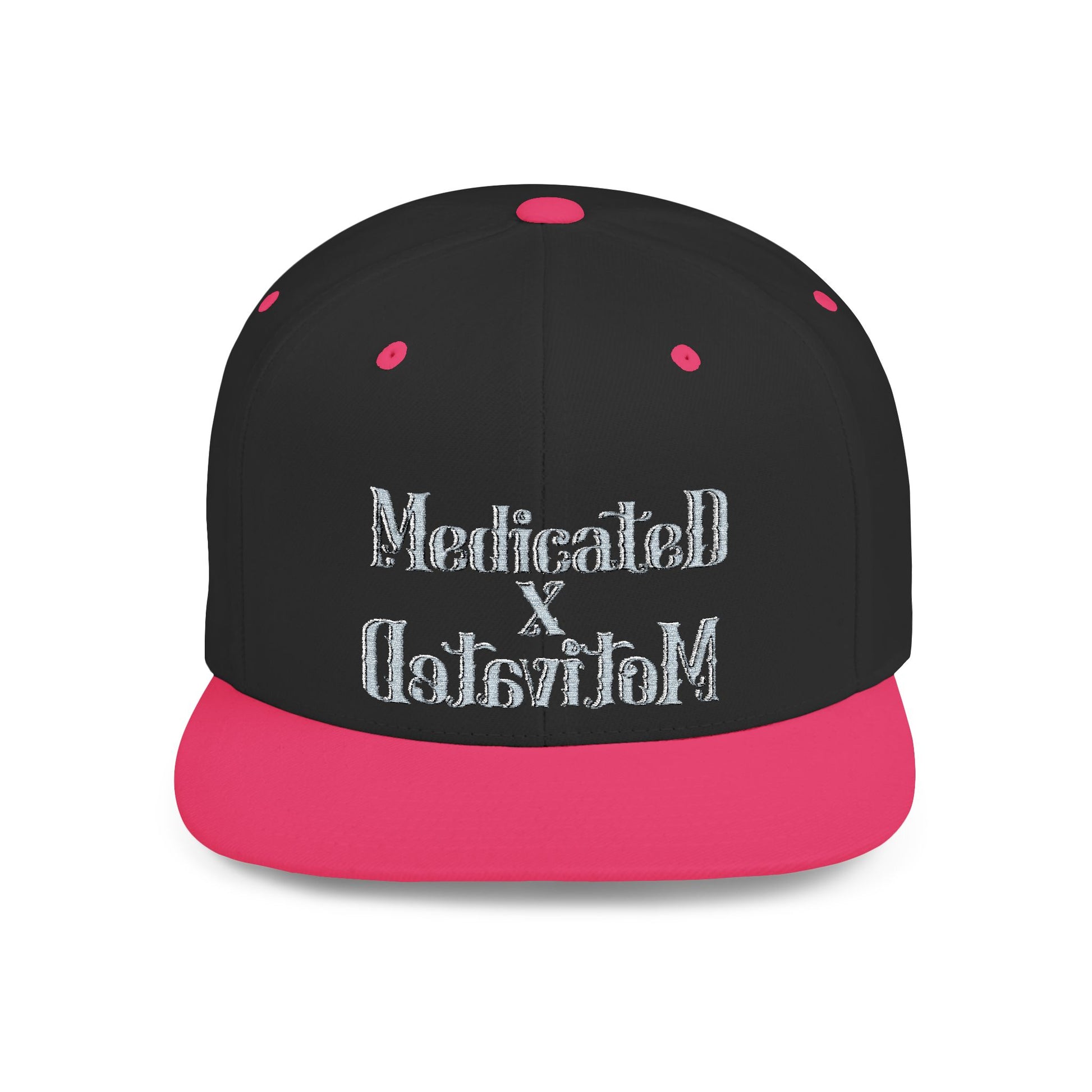 Medicated x Motivated Flat Bill Snapback Hat