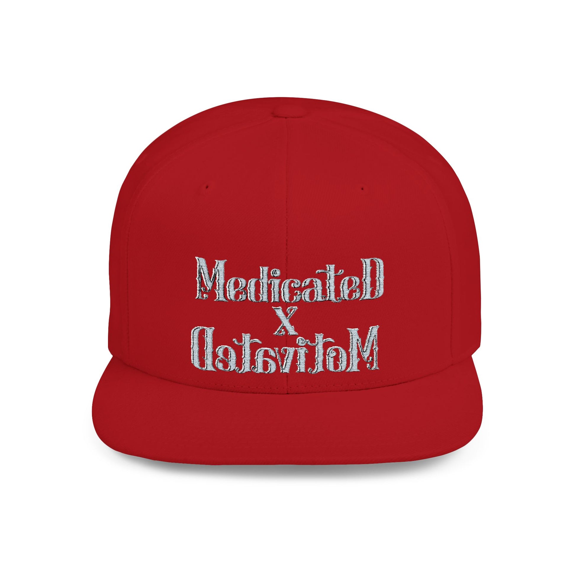 Medicated x Motivated Flat Bill Snapback Hat