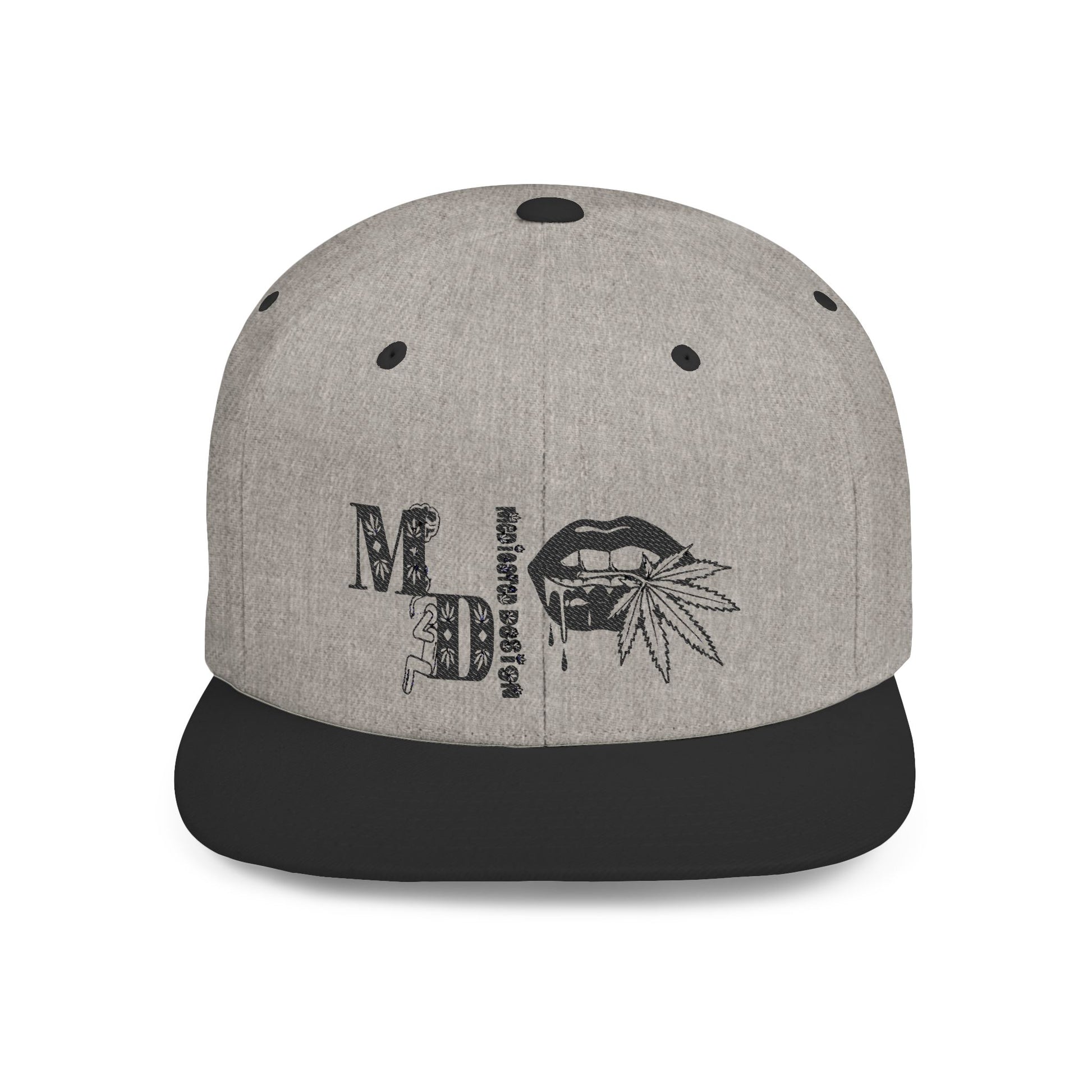 Medicated Design Flat Bill Snapback Cap