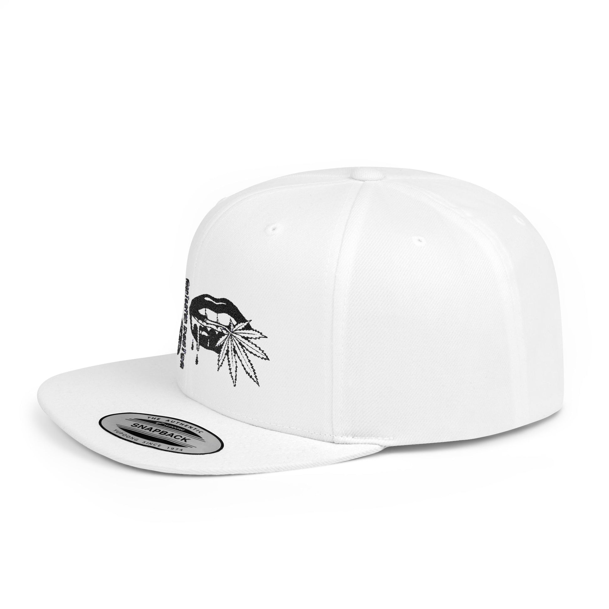 Medicated Design Flat Bill Snapback Cap