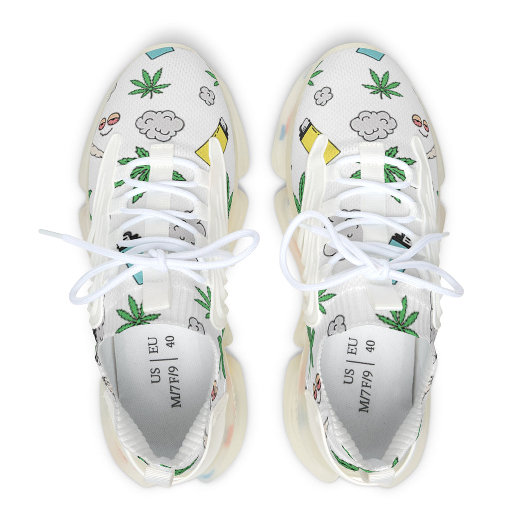 Women Medicated Design Mesh Sneakers