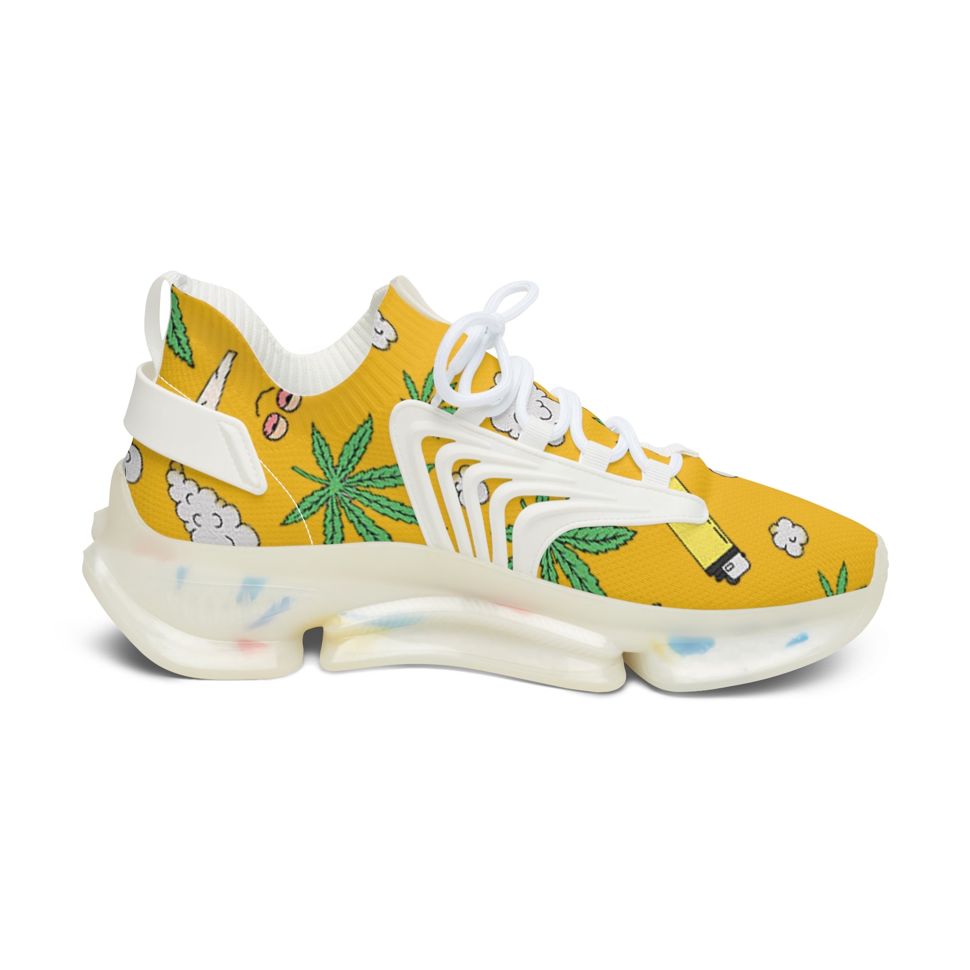 Women Medicated Design Mesh Sneakers