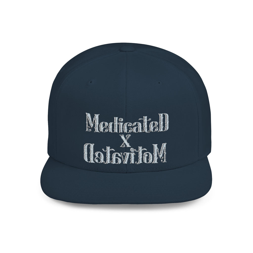 Medicated x Motivated Flat Bill Snapback Hat