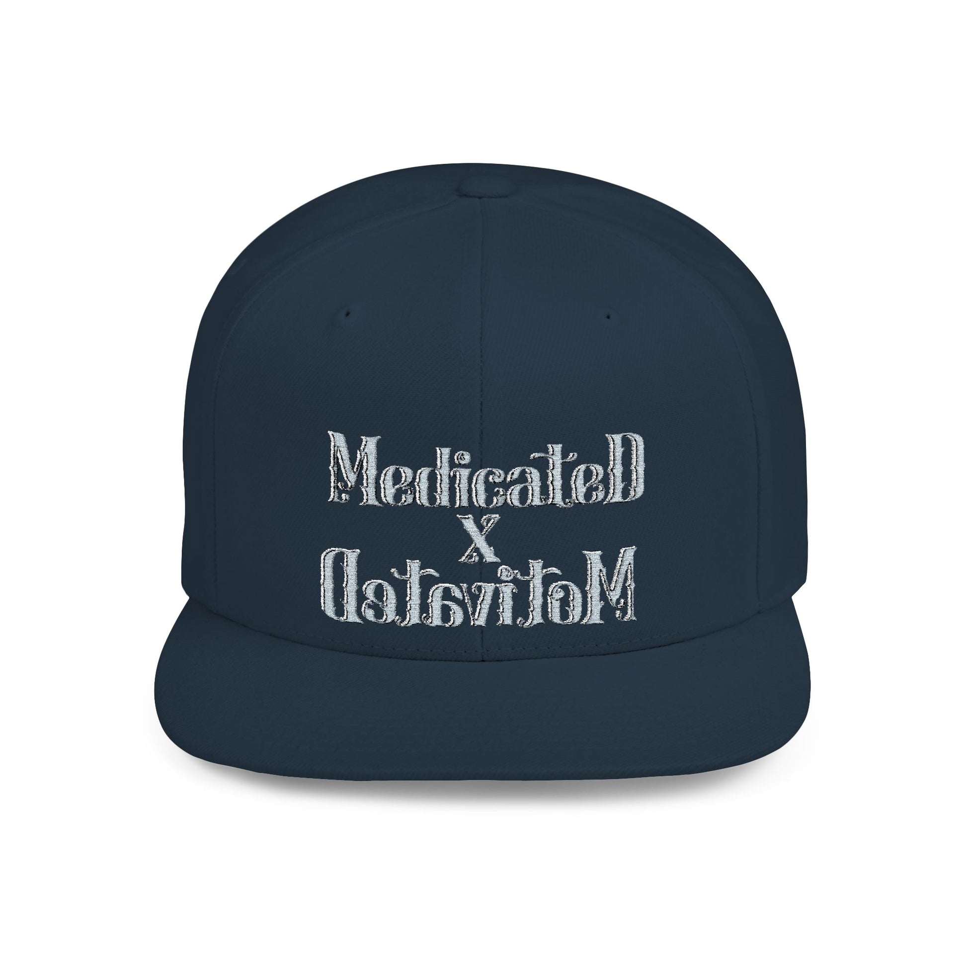 Medicated x Motivated Flat Bill Snapback Hat