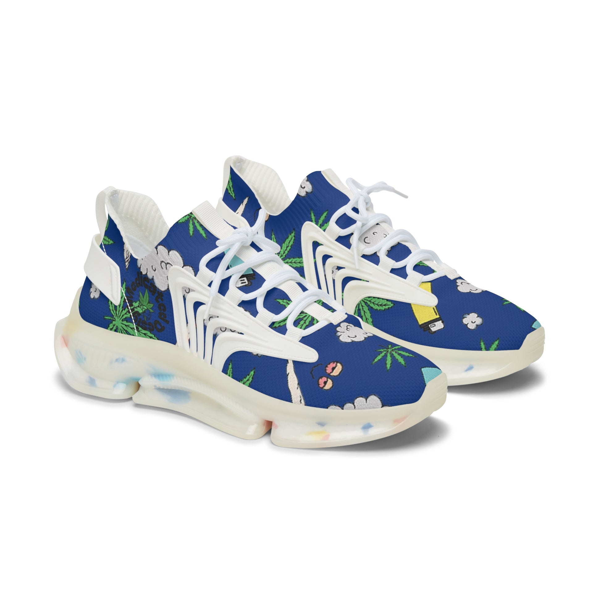 Women Medicated Design Mesh Sneakers
