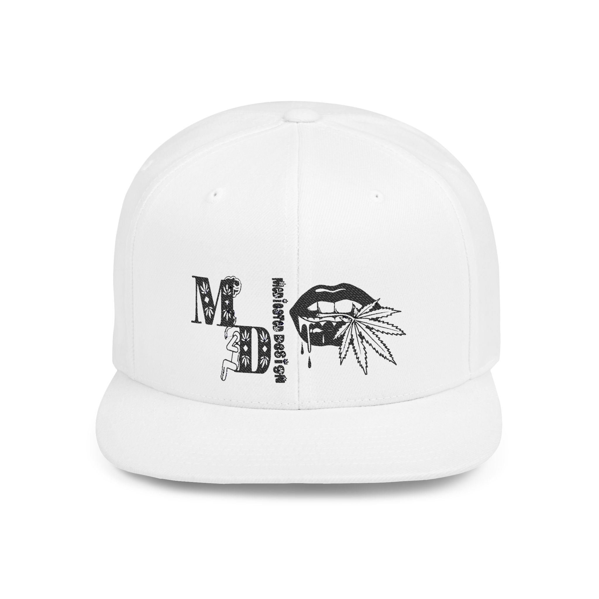 Medicated Design Flat Bill Snapback Cap