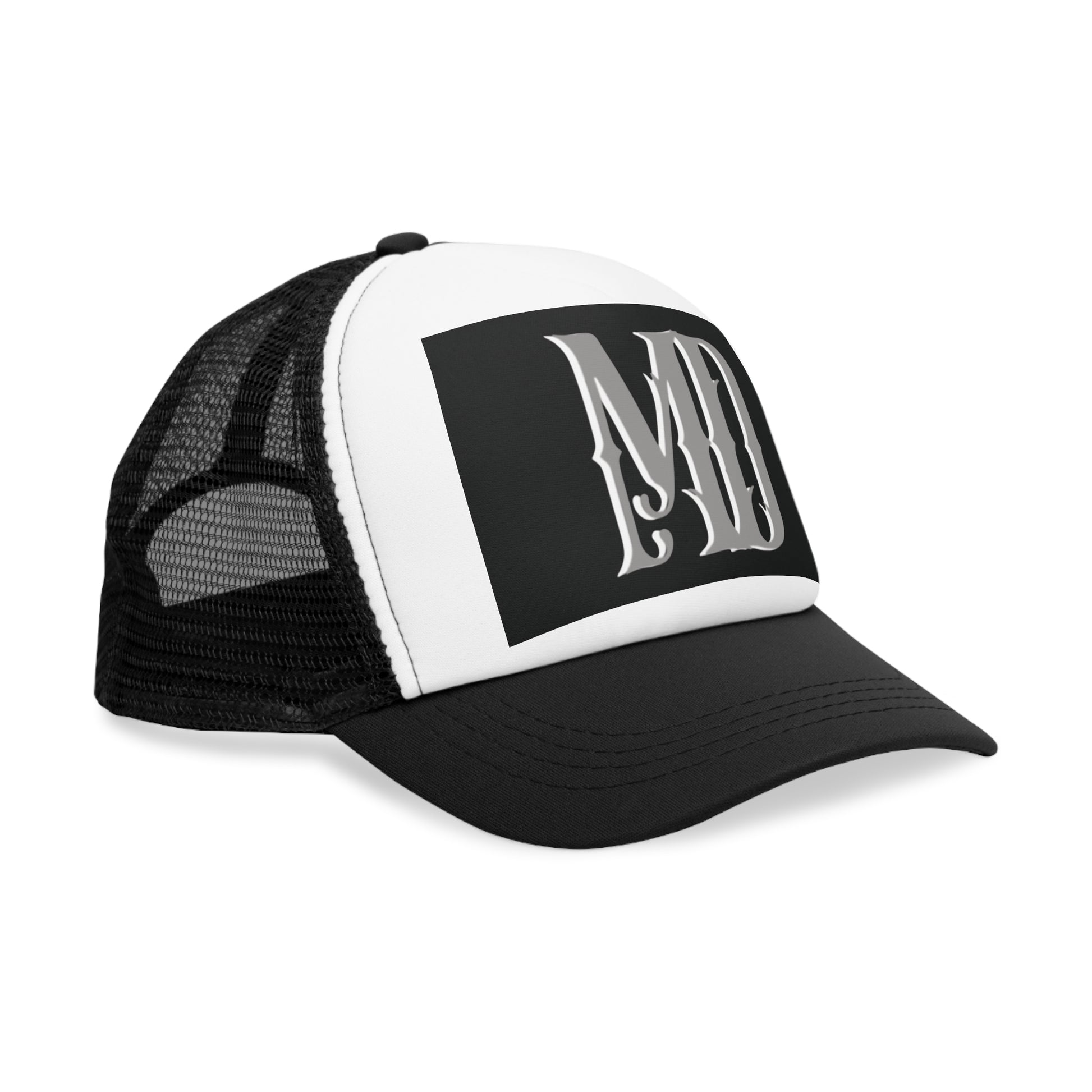 Stylish Mesh Cap with Bold Monogram Design