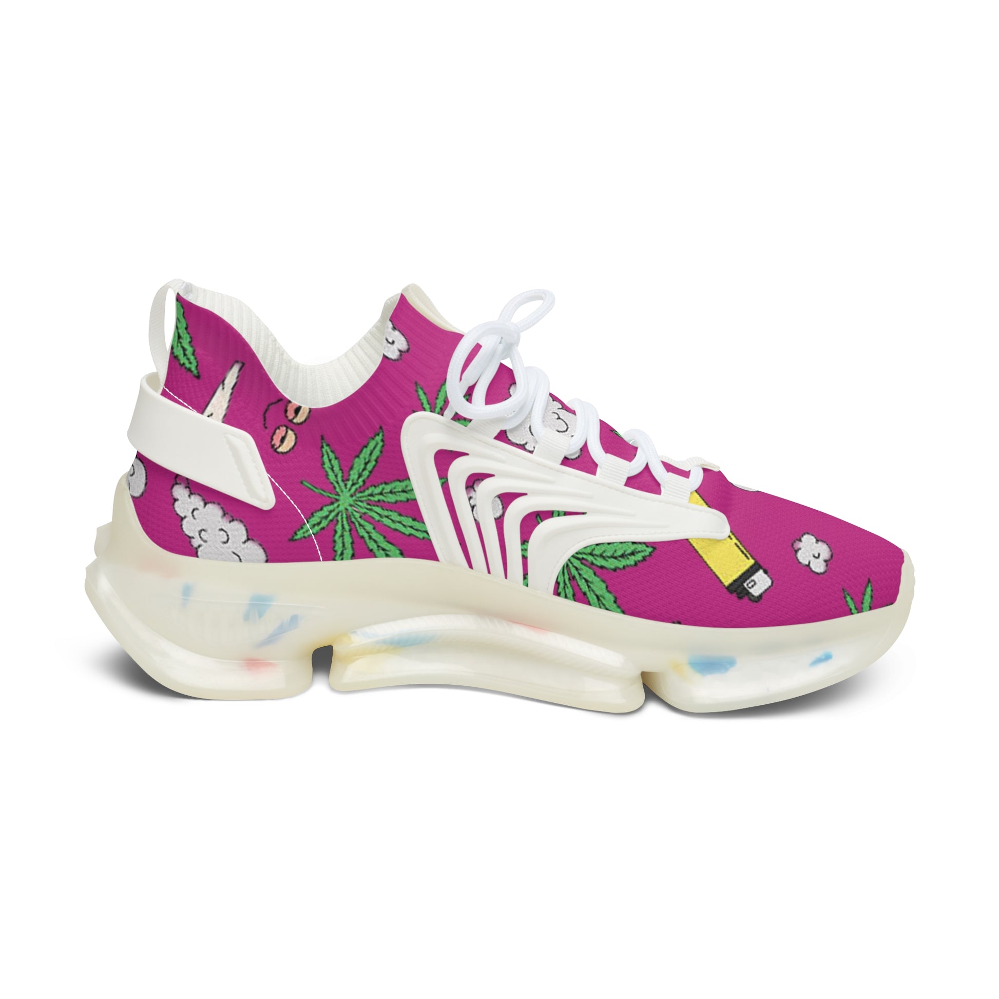 Women Medicated Design Mesh Sneakers