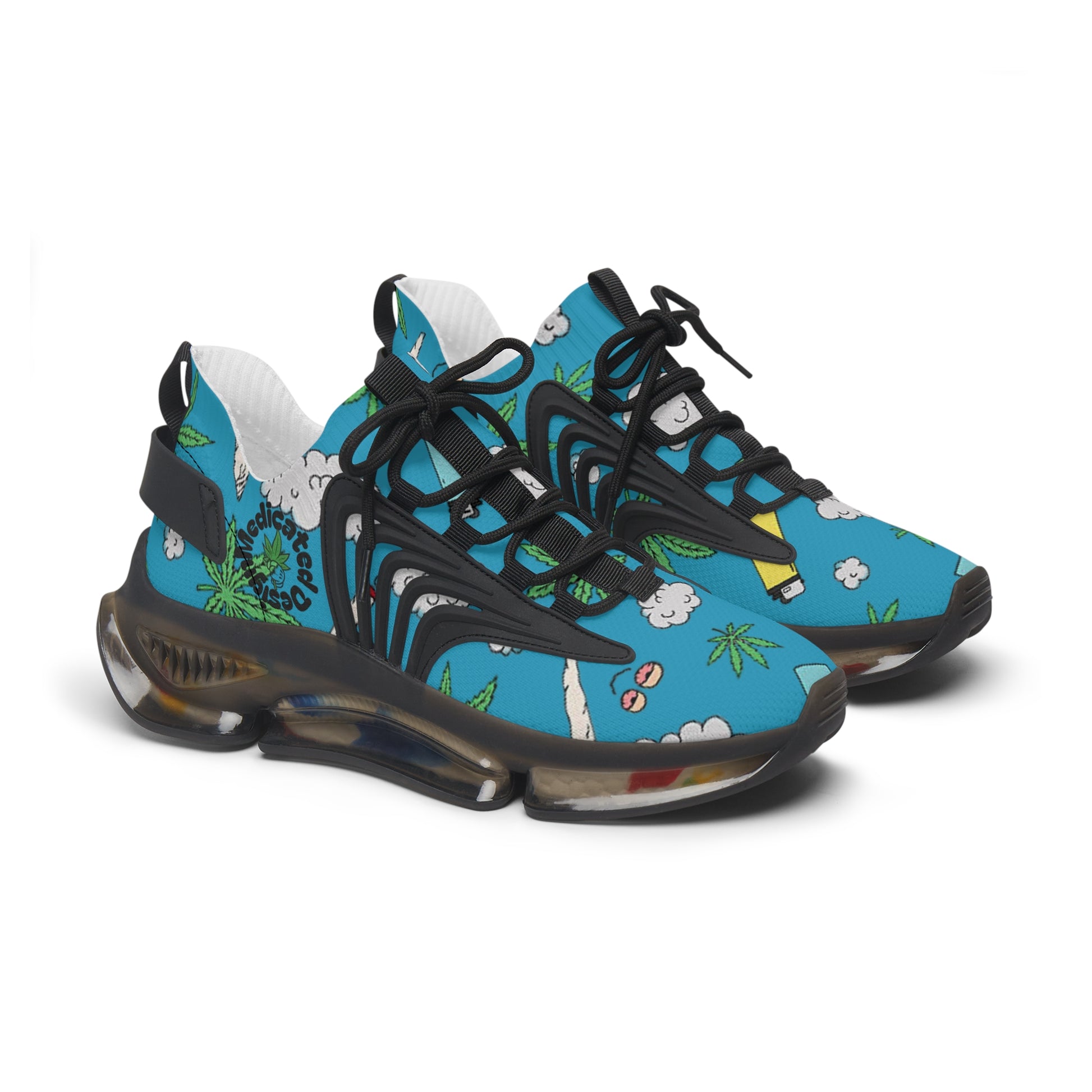 Women Medicated Design Mesh Sneakers