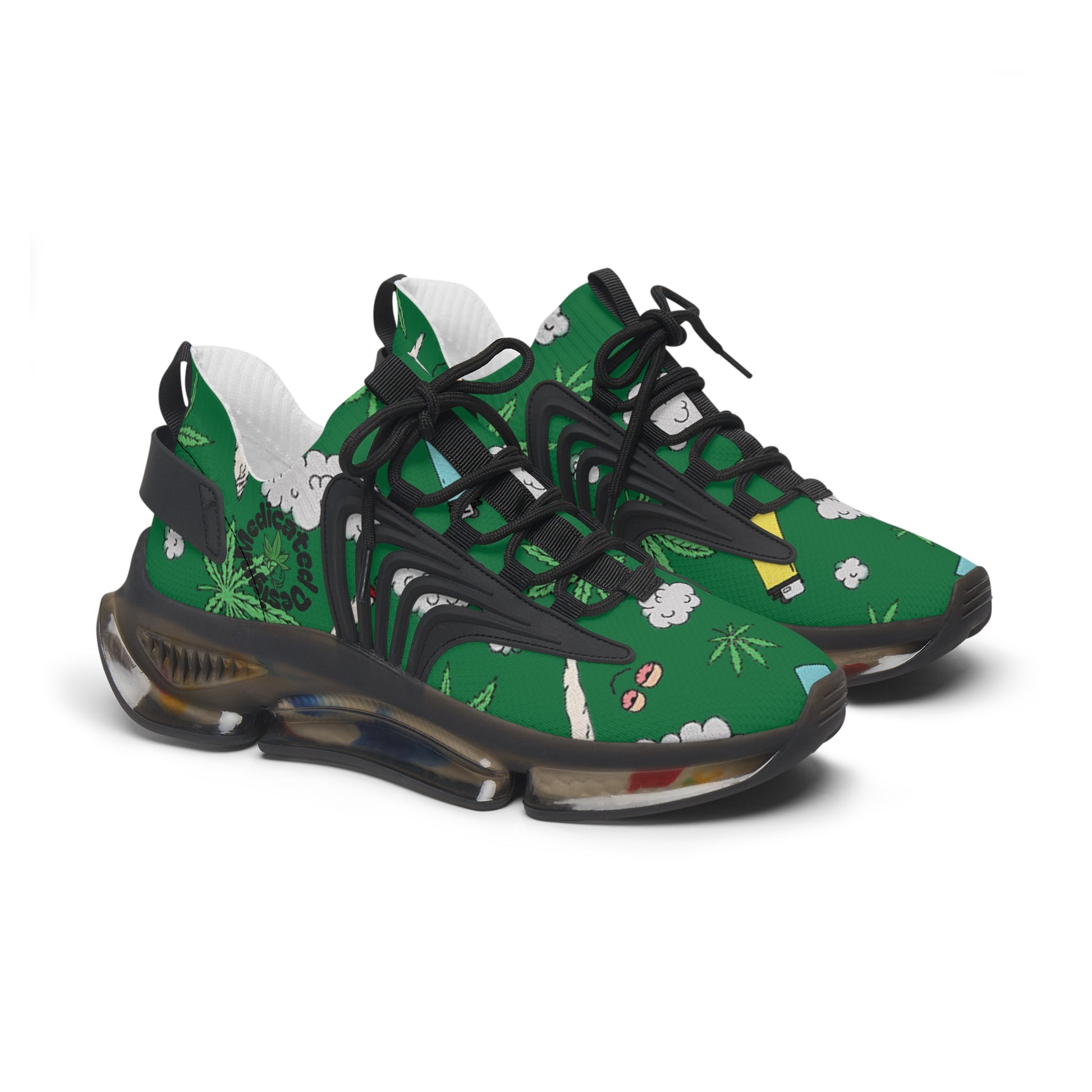 Women Medicated Design Mesh Sneakers