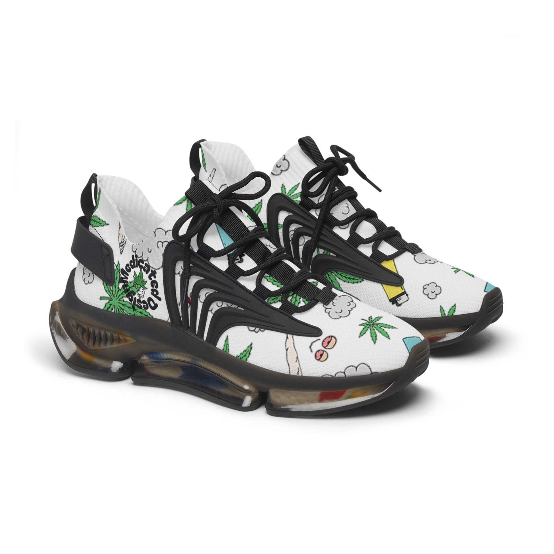 Women Medicated Design Mesh Sneakers