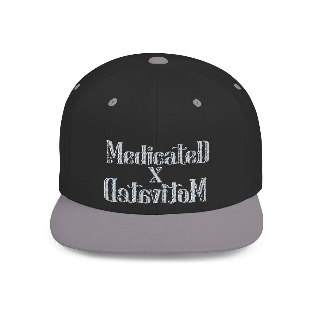 Medicated x Motivated Flat Bill Snapback Hat