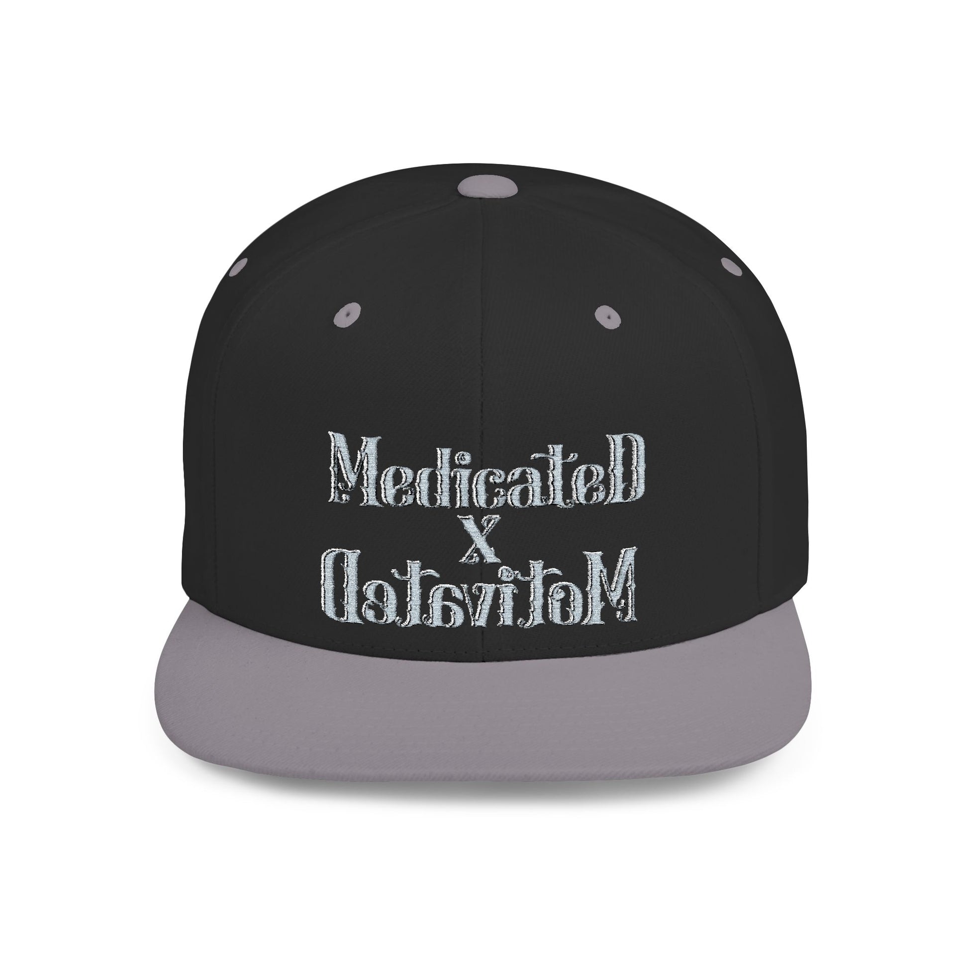Medicated x Motivated Flat Bill Snapback Hat