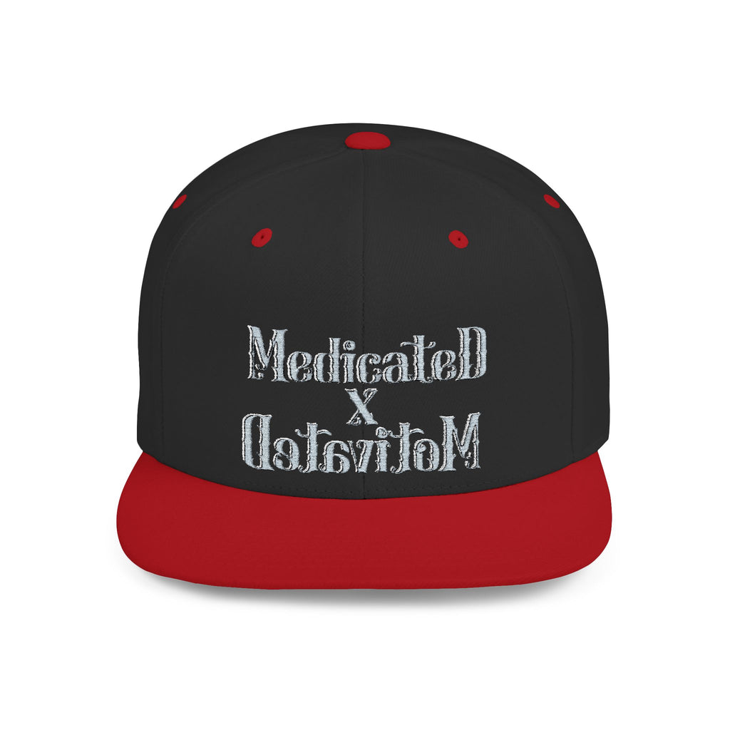 Medicated x Motivated Flat Bill Snapback Hat