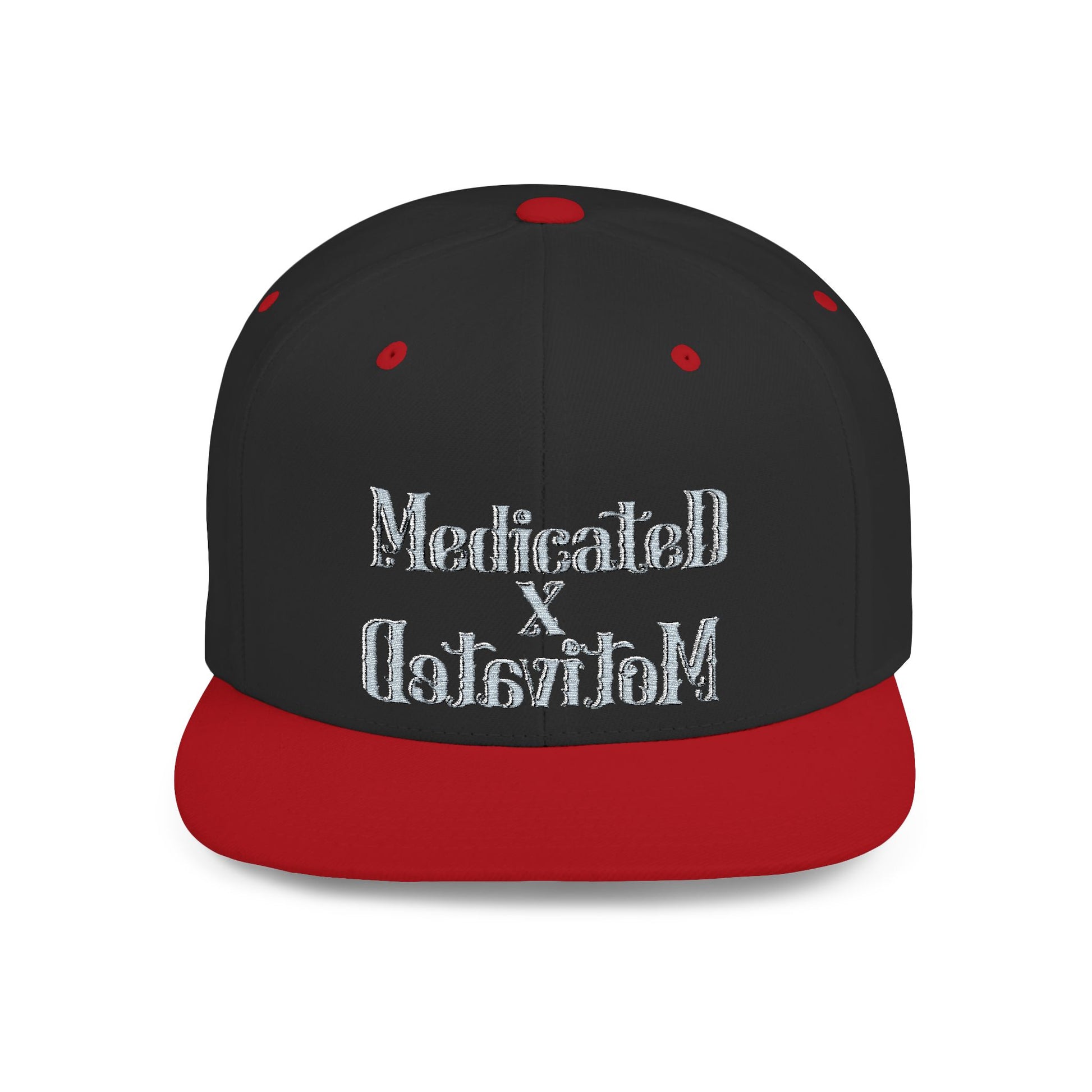 Medicated x Motivated Flat Bill Snapback Hat