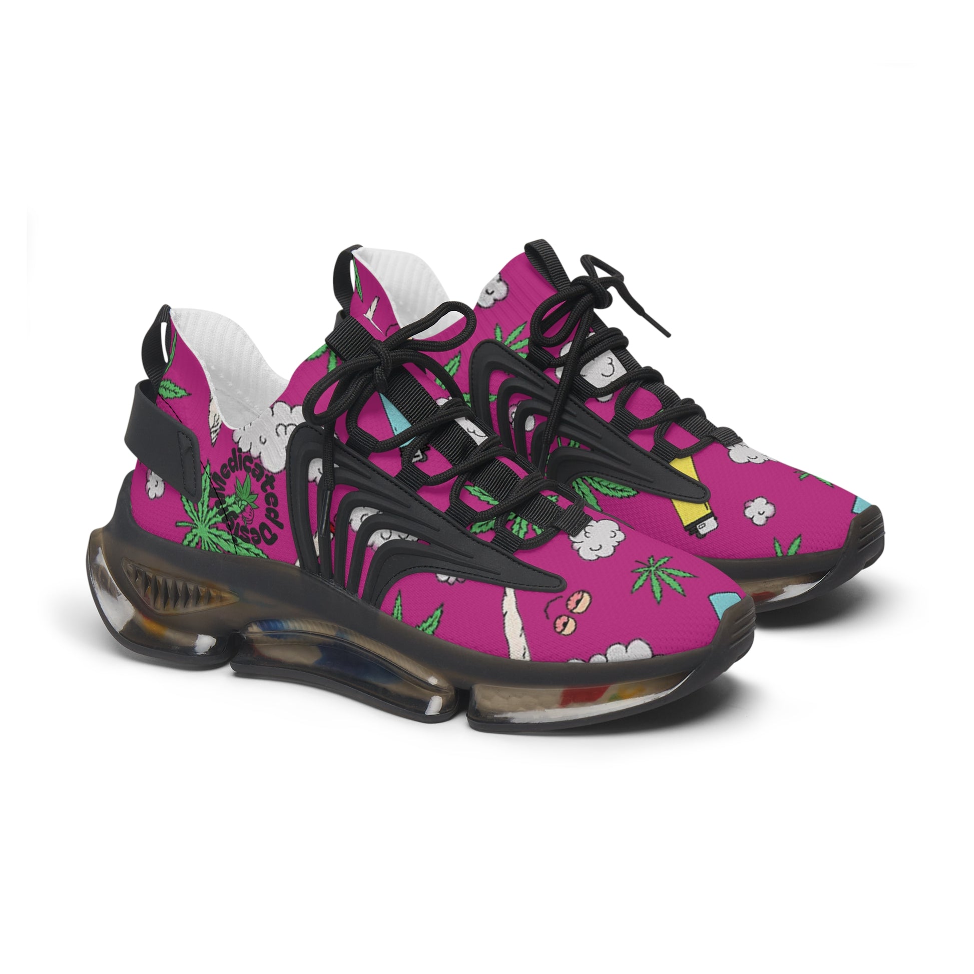 Women Medicated Design Mesh Sneakers