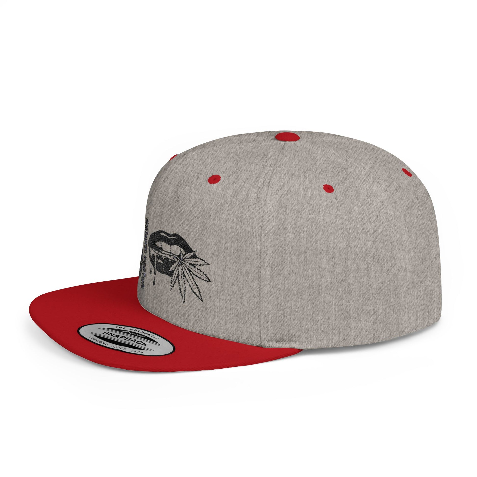 Medicated Design Flat Bill Snapback Cap