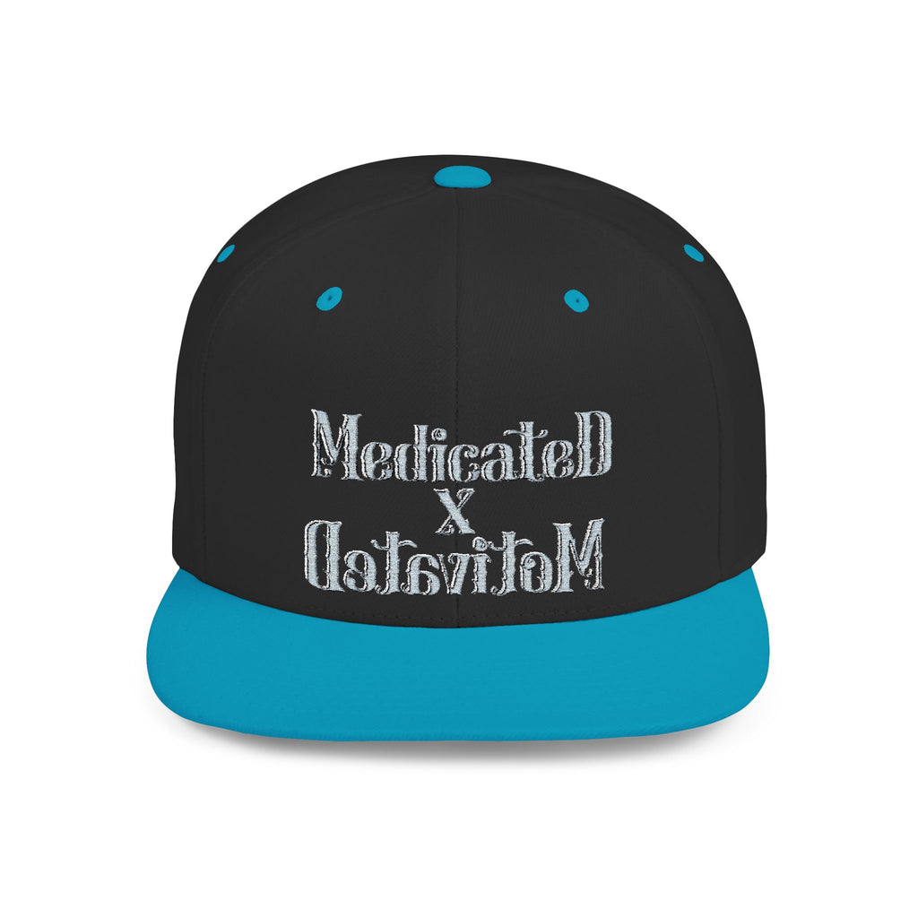 Medicated x Motivated Flat Bill Snapback Hat