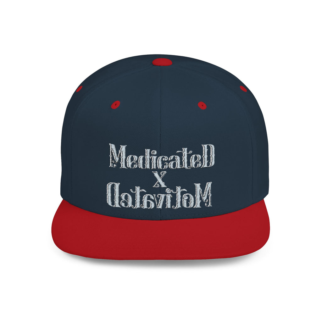 Medicated x Motivated Flat Bill Snapback Hat