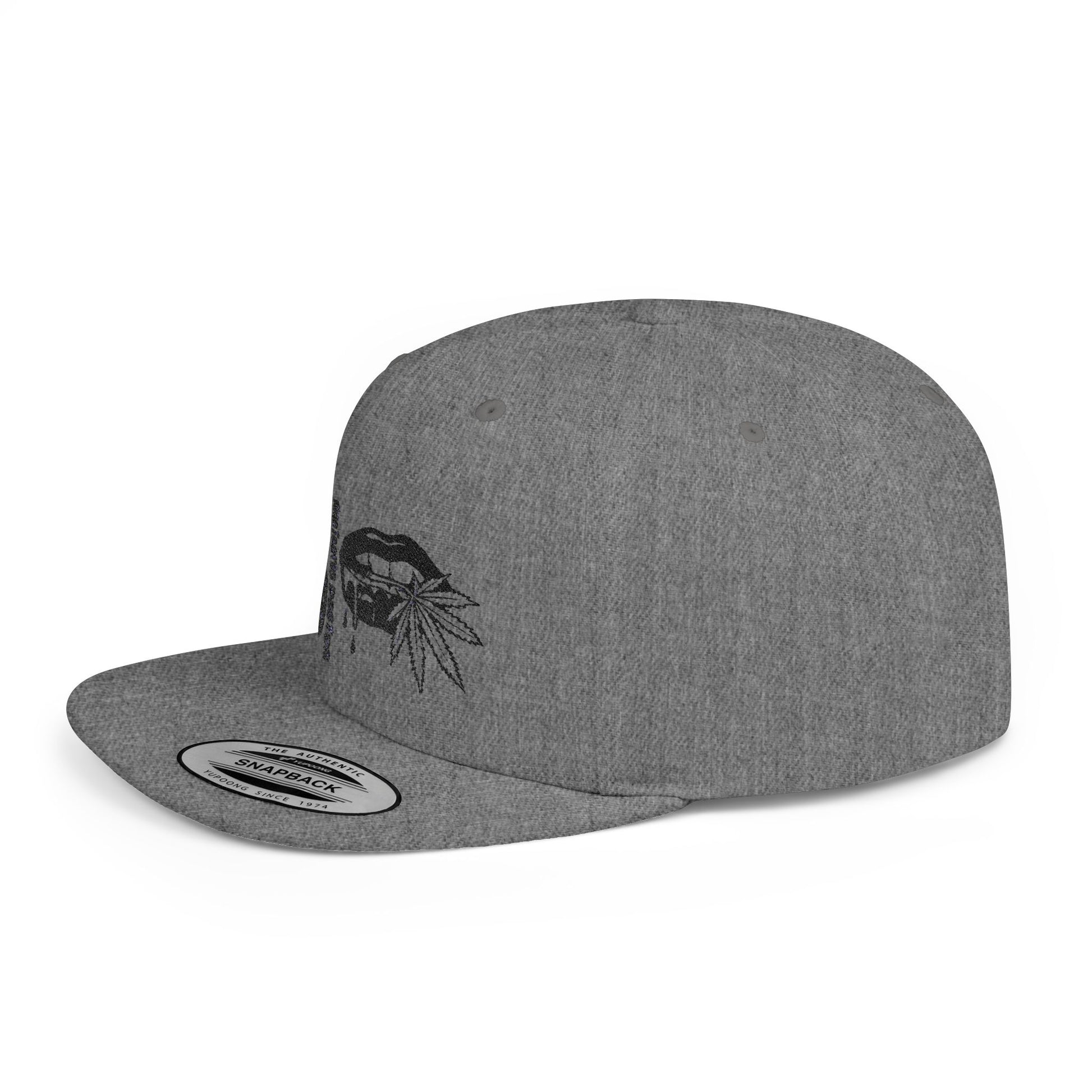 Medicated Design Flat Bill Snapback Cap