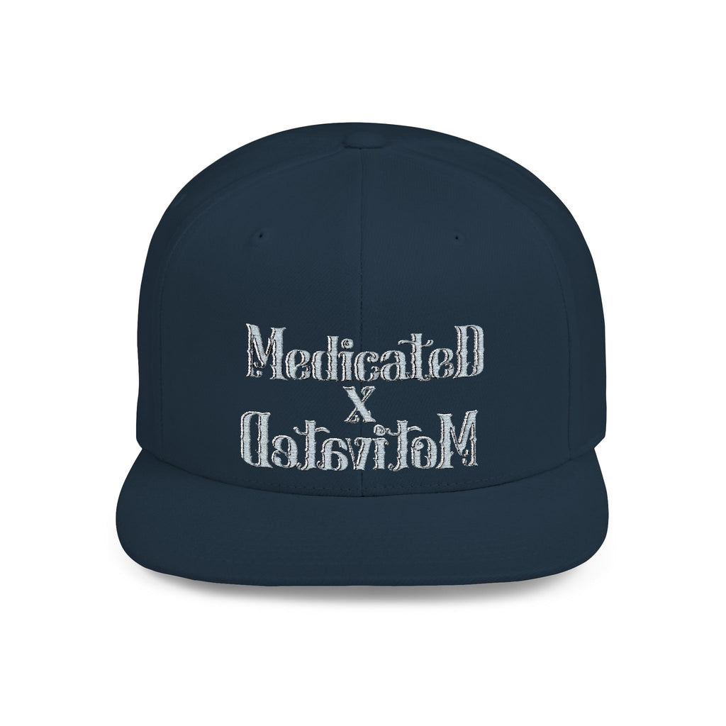 Medicated x Motivated Flat Bill Snapback Hat