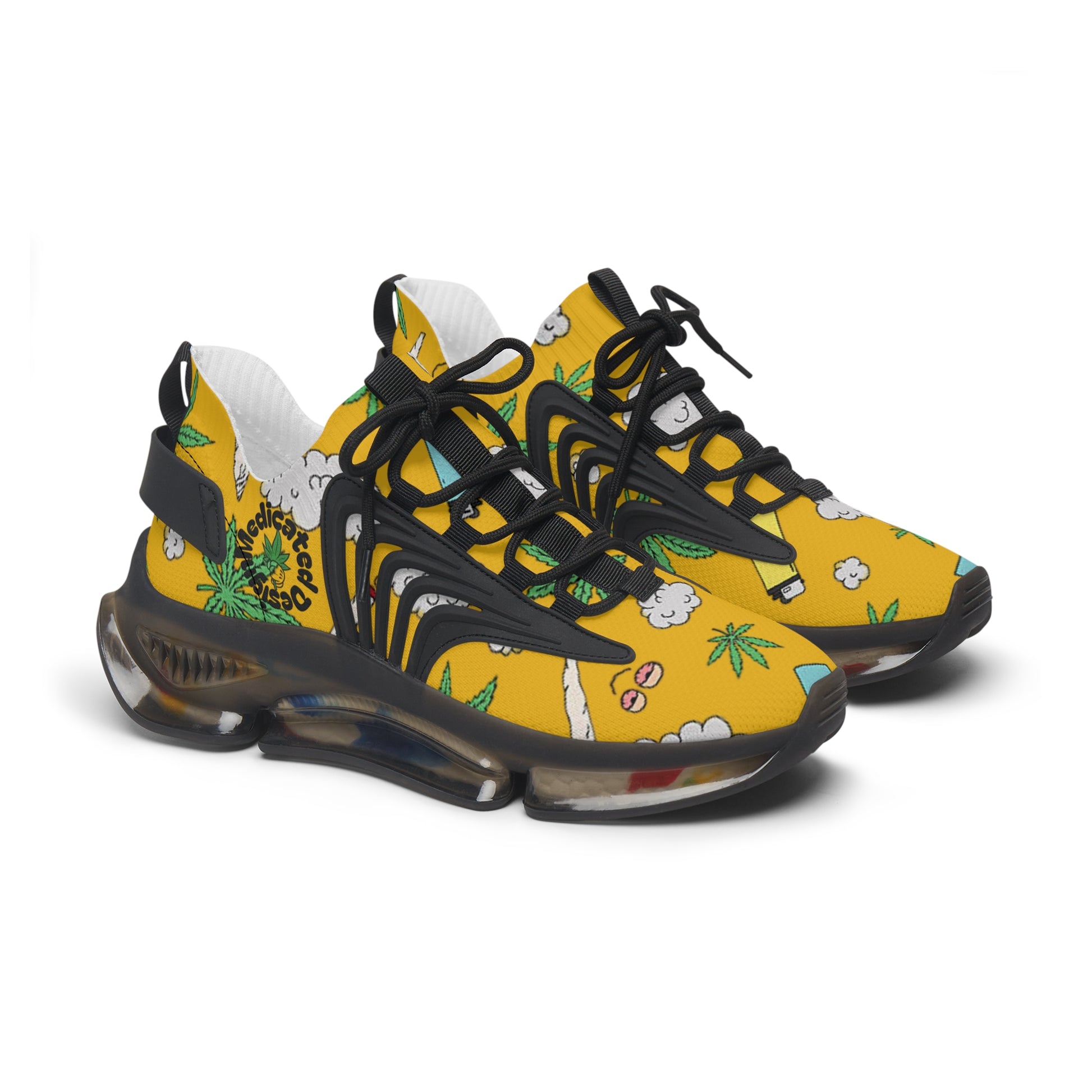 Women Medicated Design Mesh Sneakers