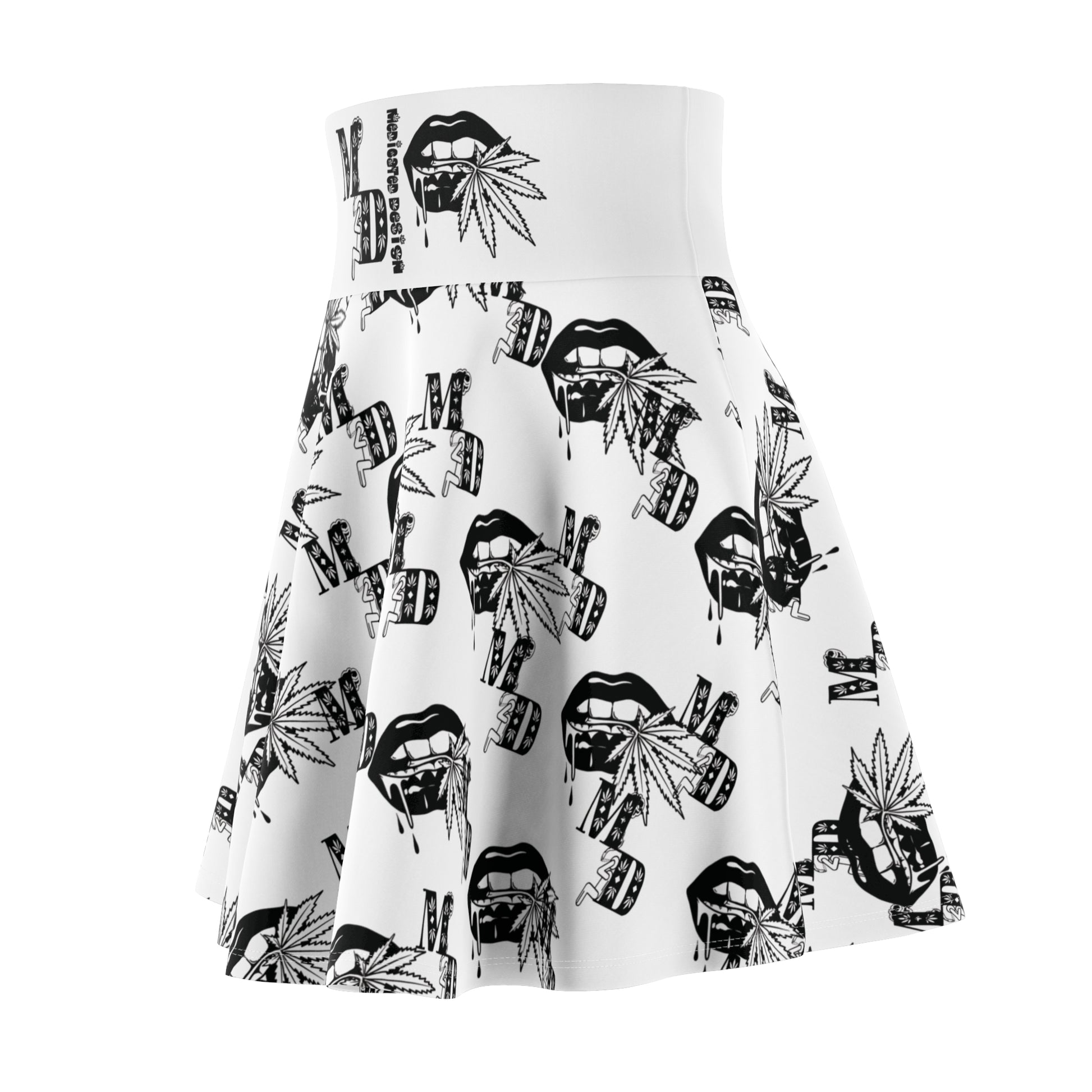 Women Medicated Design Skater Skirt