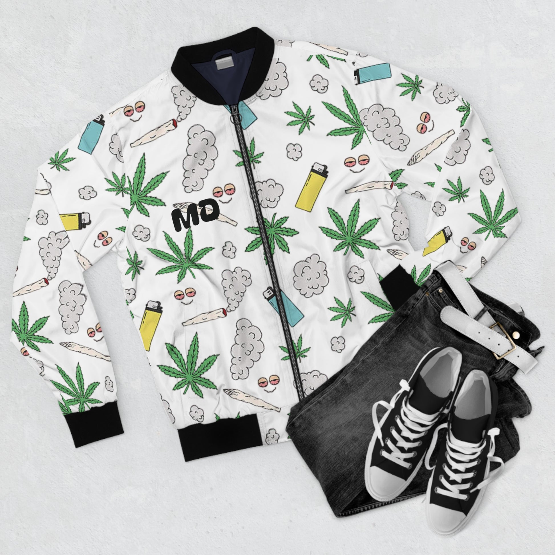 Medicated Design Bomber Jacket