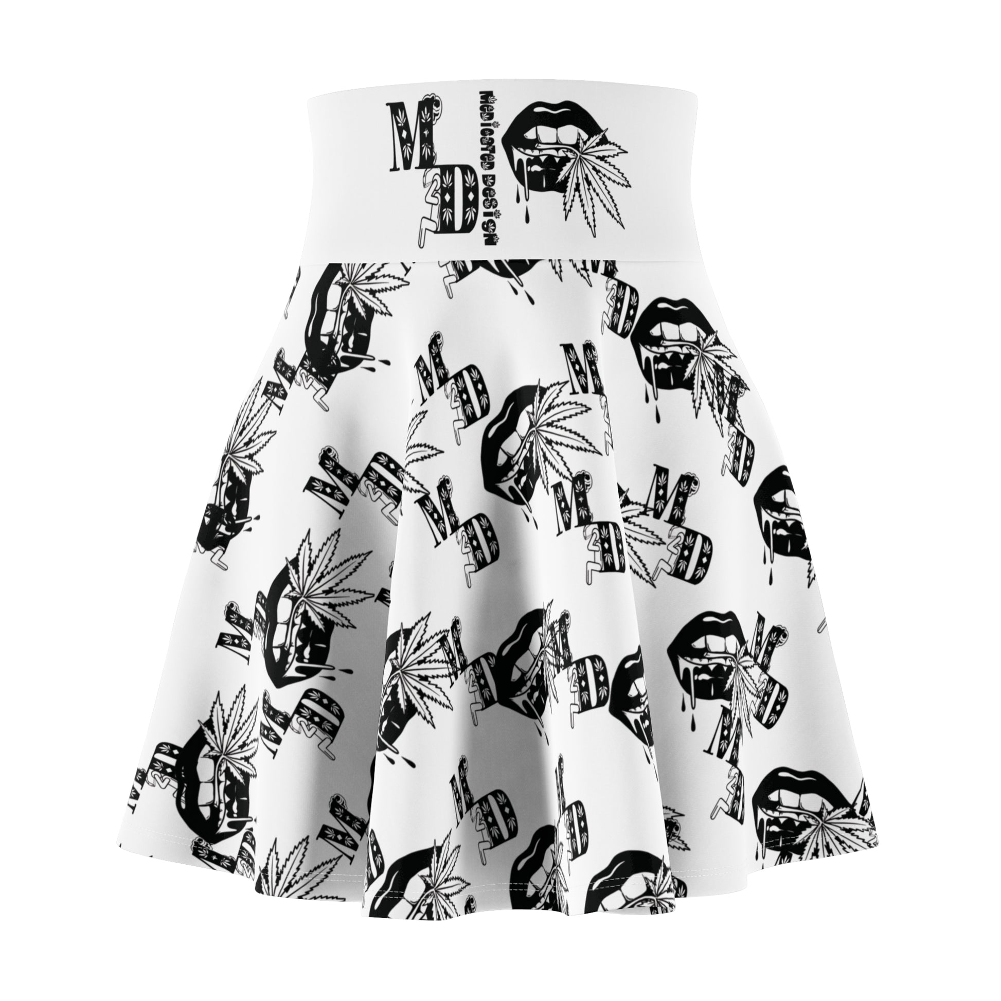 Women Medicated Design Skater Skirt