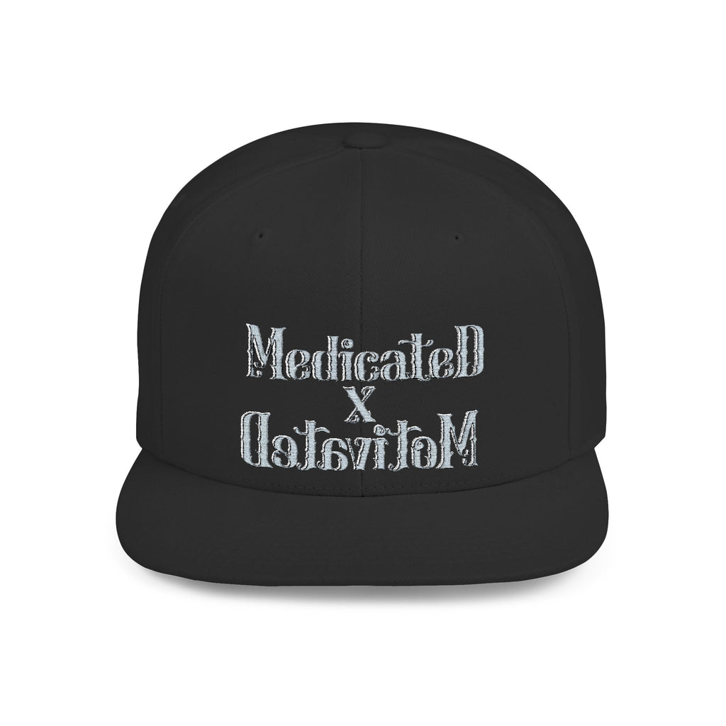 Medicated x Motivated Flat Bill Snapback Hat