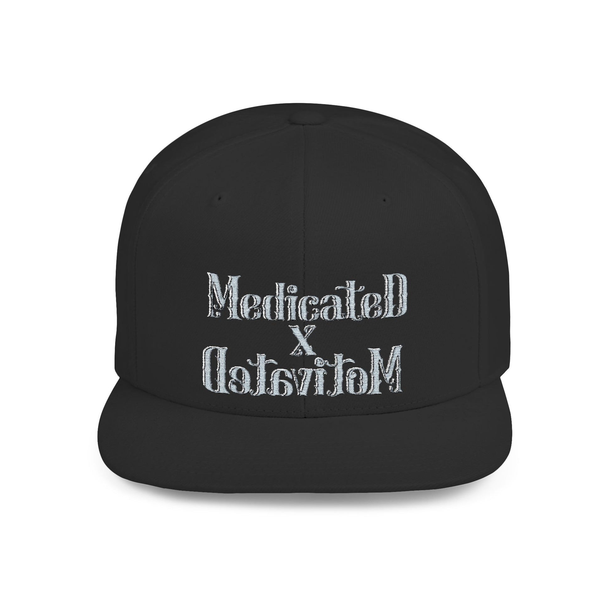 Medicated x Motivated Flat Bill Snapback Hat