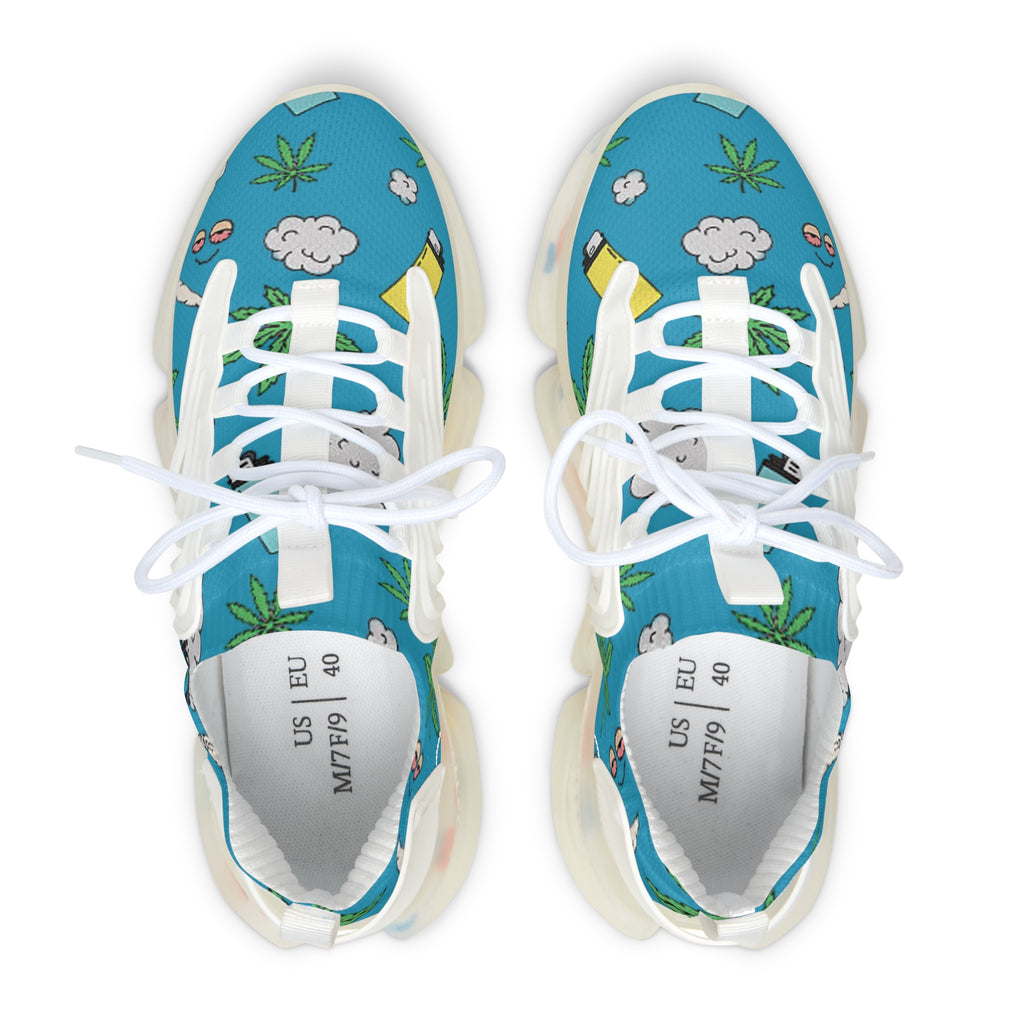 Women Medicated Design Mesh Sneakers