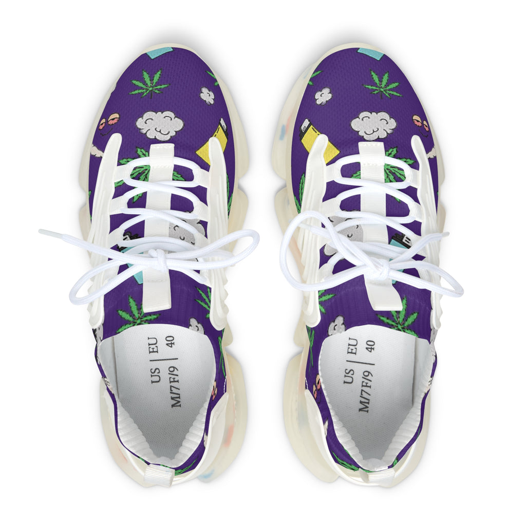 Women Medicated Design Mesh Sneakers