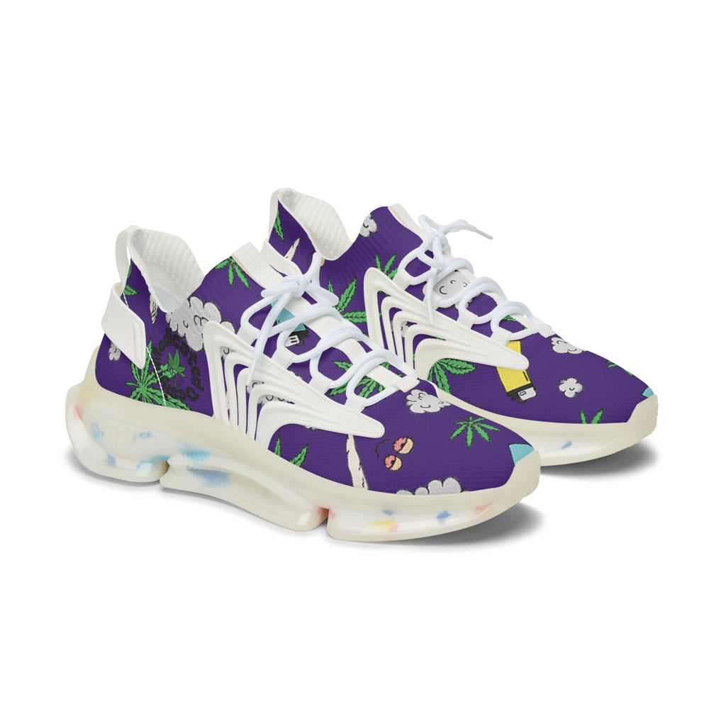Women Medicated Design Mesh Sneakers