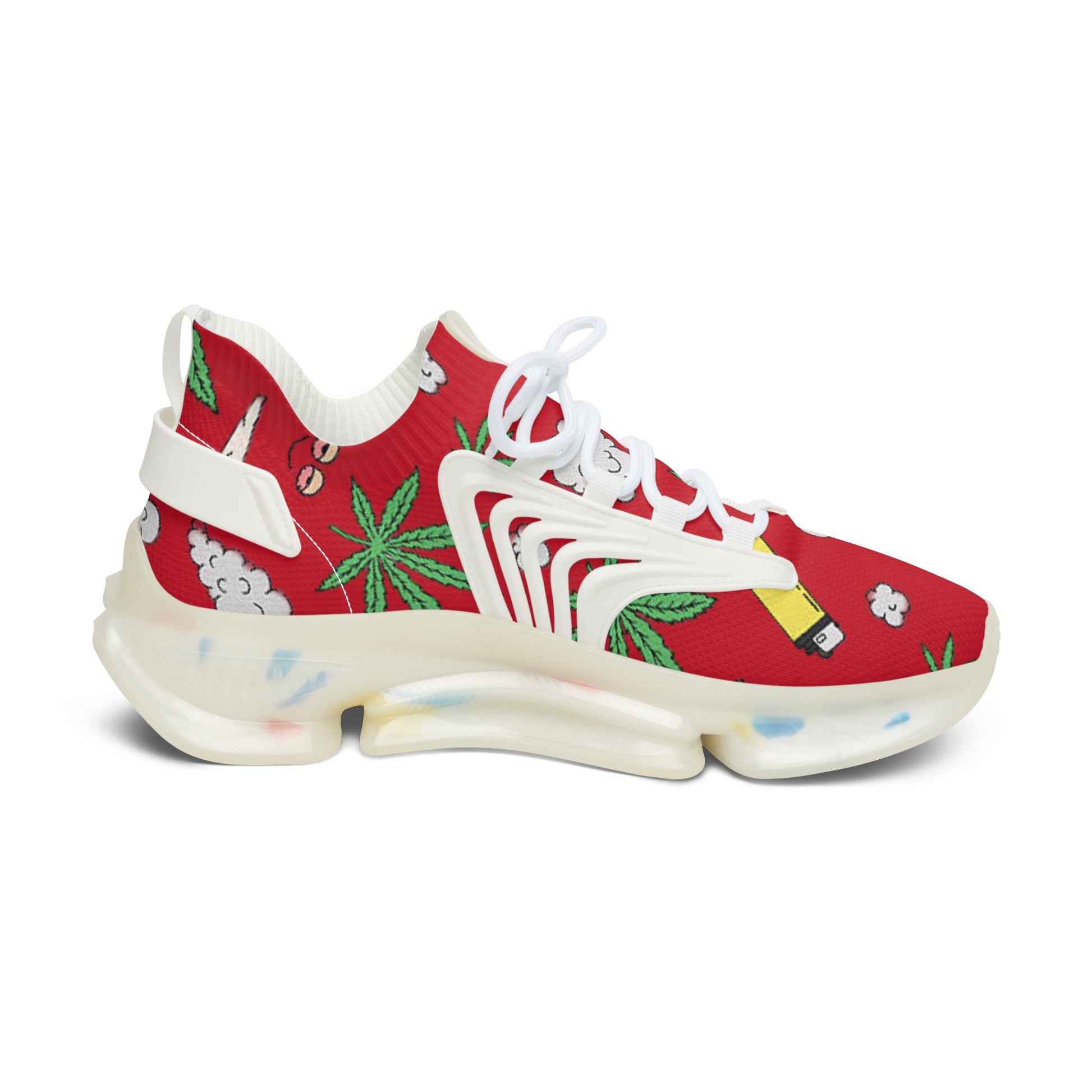 Women Medicated Design Mesh Sneakers