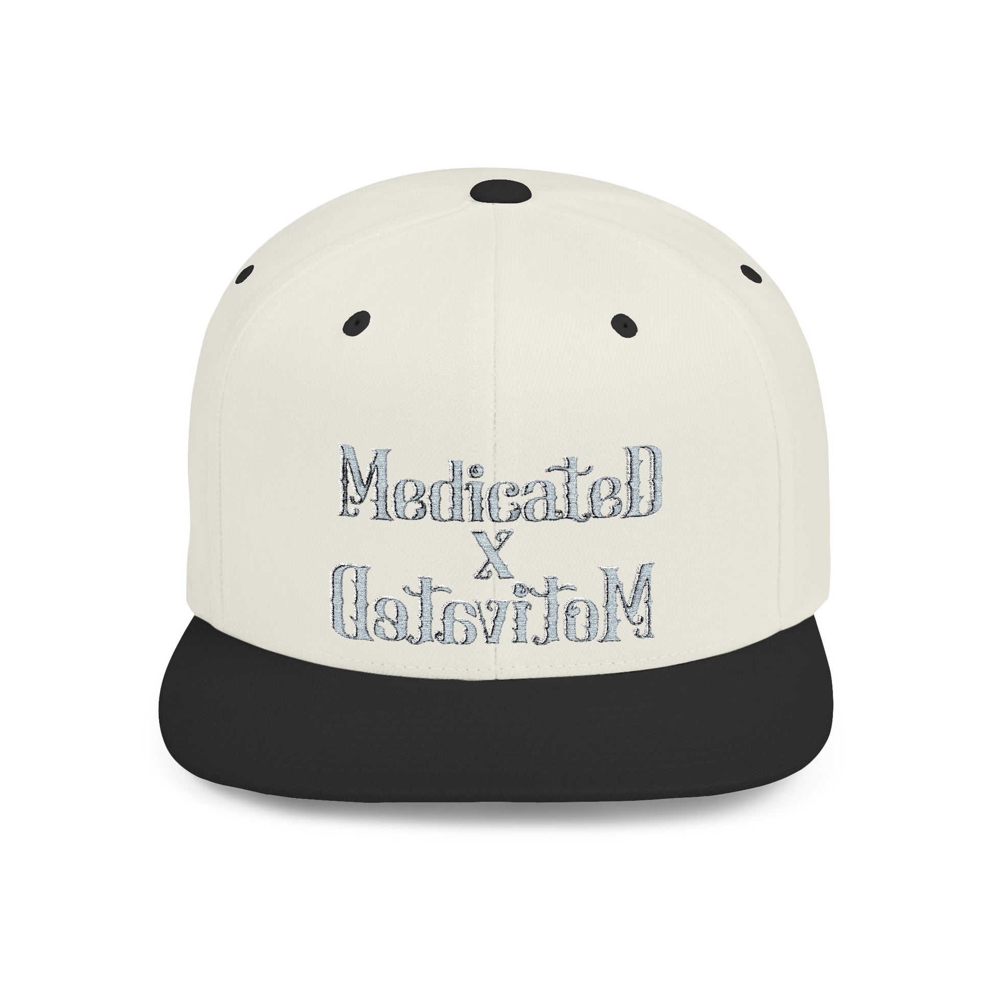 Medicated x Motivated Flat Bill Snapback Hat