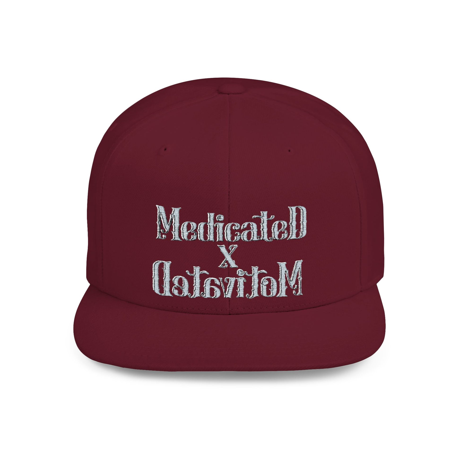 Medicated x Motivated Flat Bill Snapback Hat