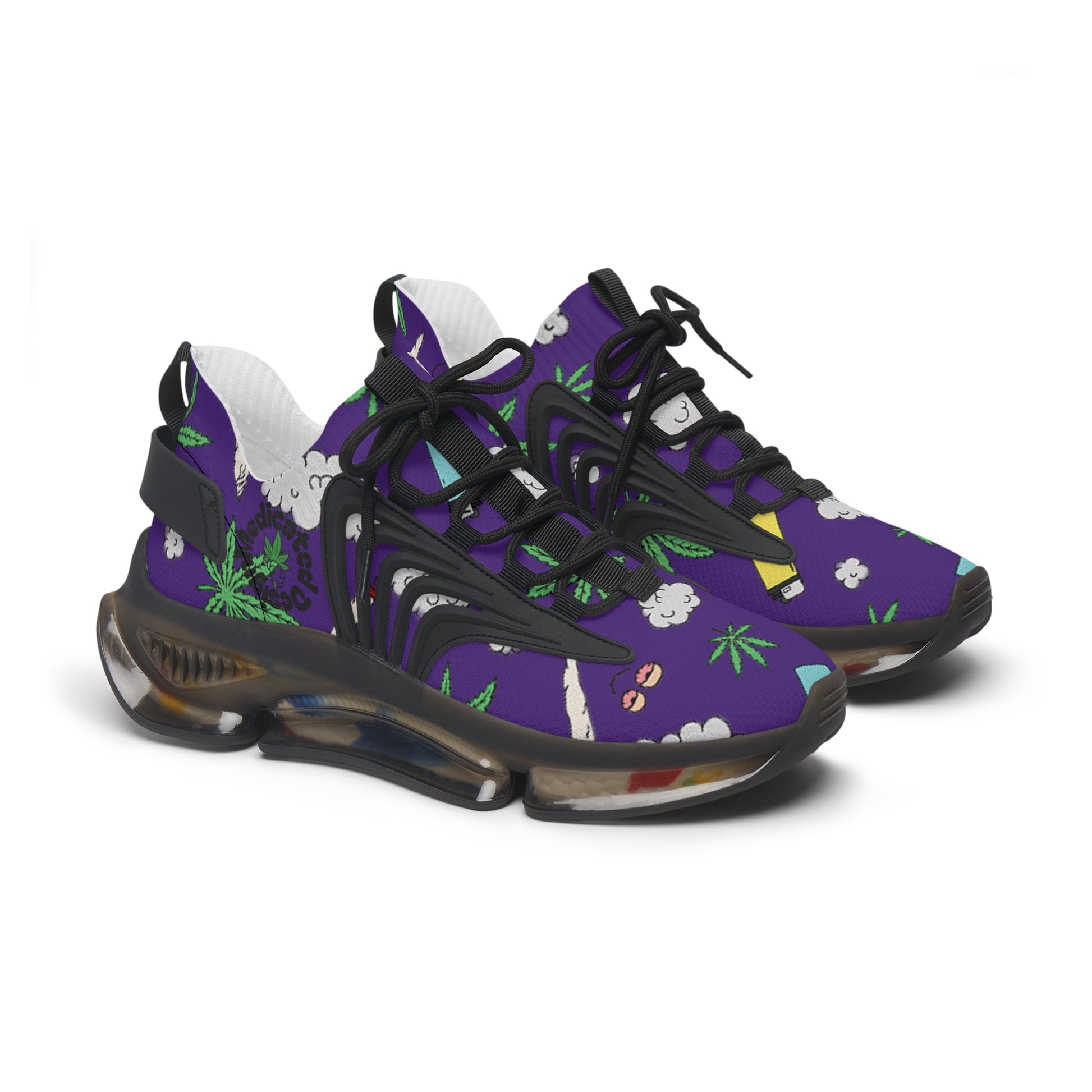 Women Medicated Design Mesh Sneakers
