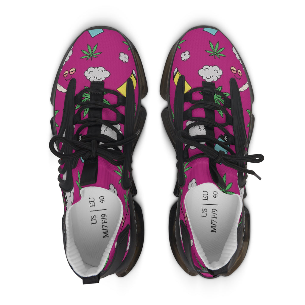 Women Medicated Design Mesh Sneakers
