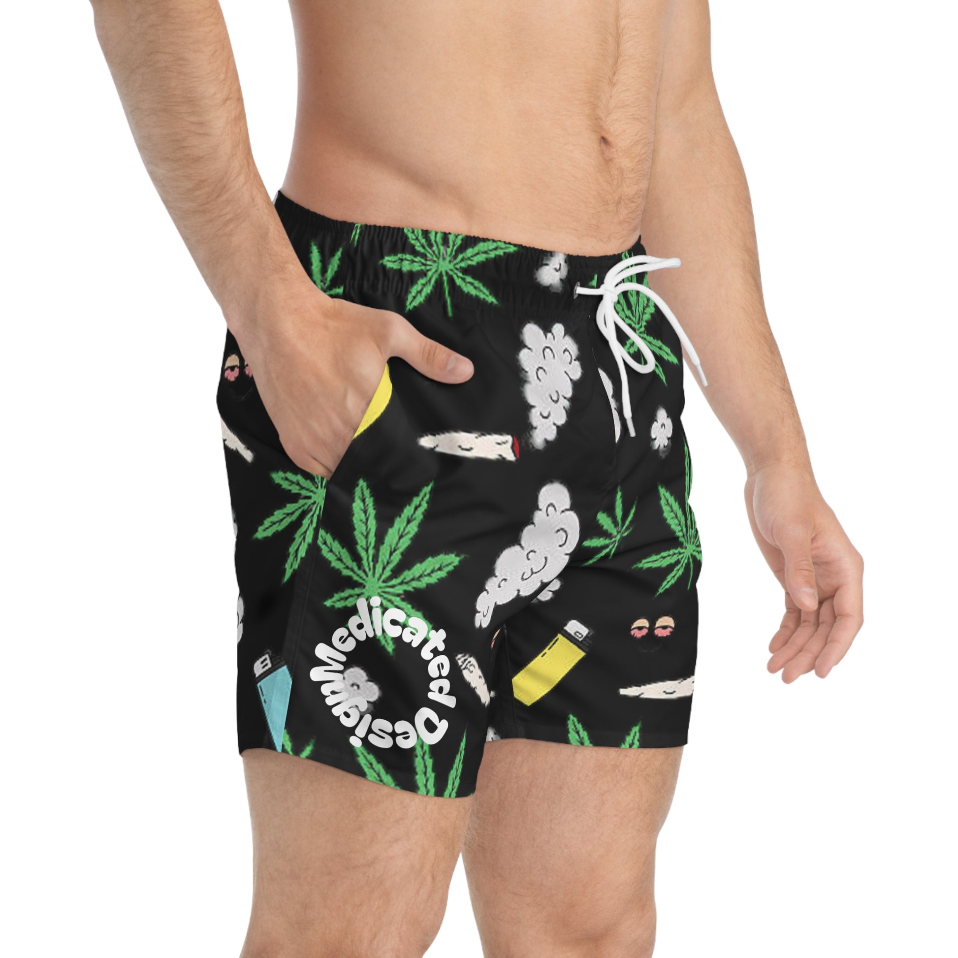 Medicated Design Swim Trunks
