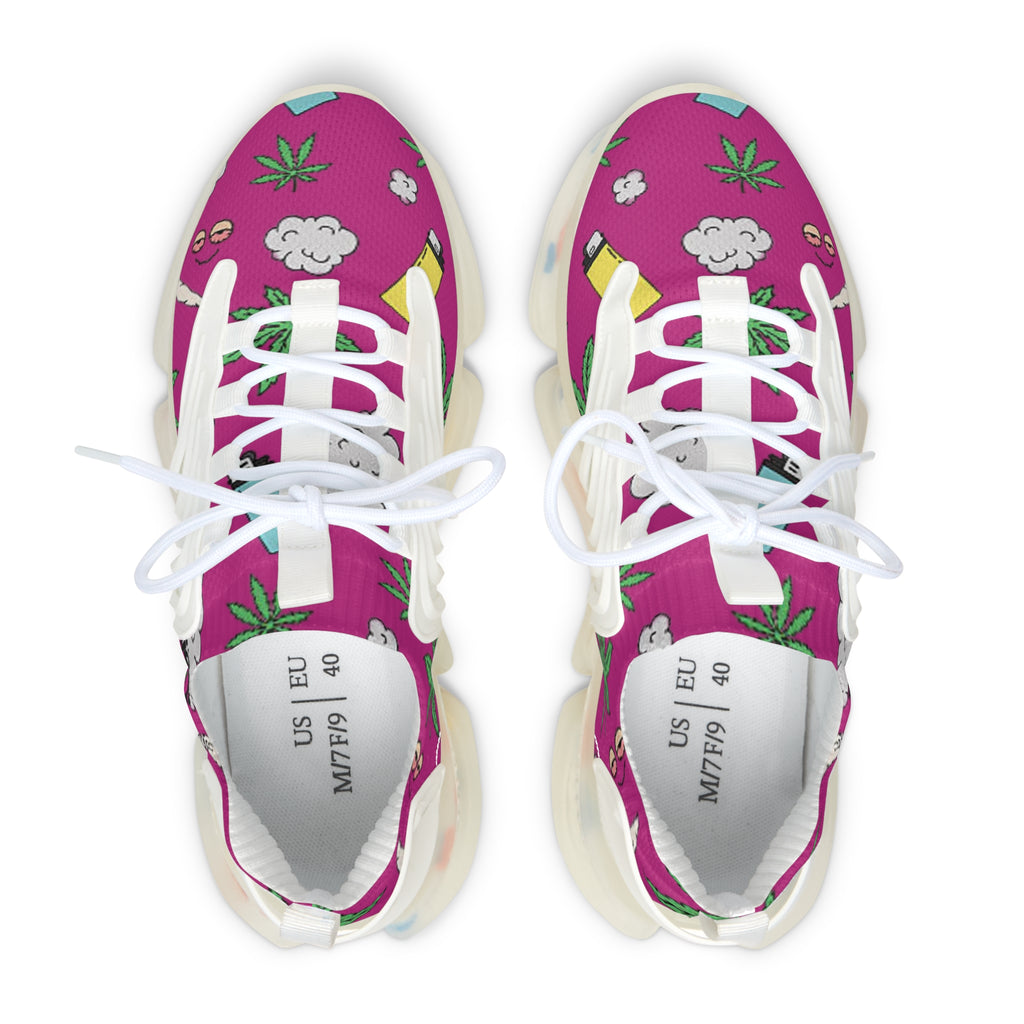 Women Medicated Design Mesh Sneakers