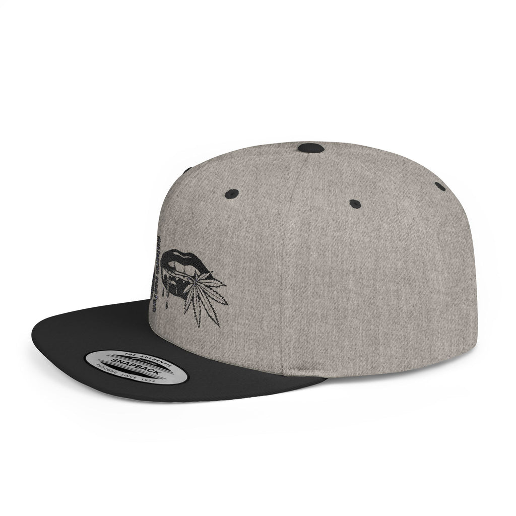 Medicated Design Flat Bill Snapback Cap