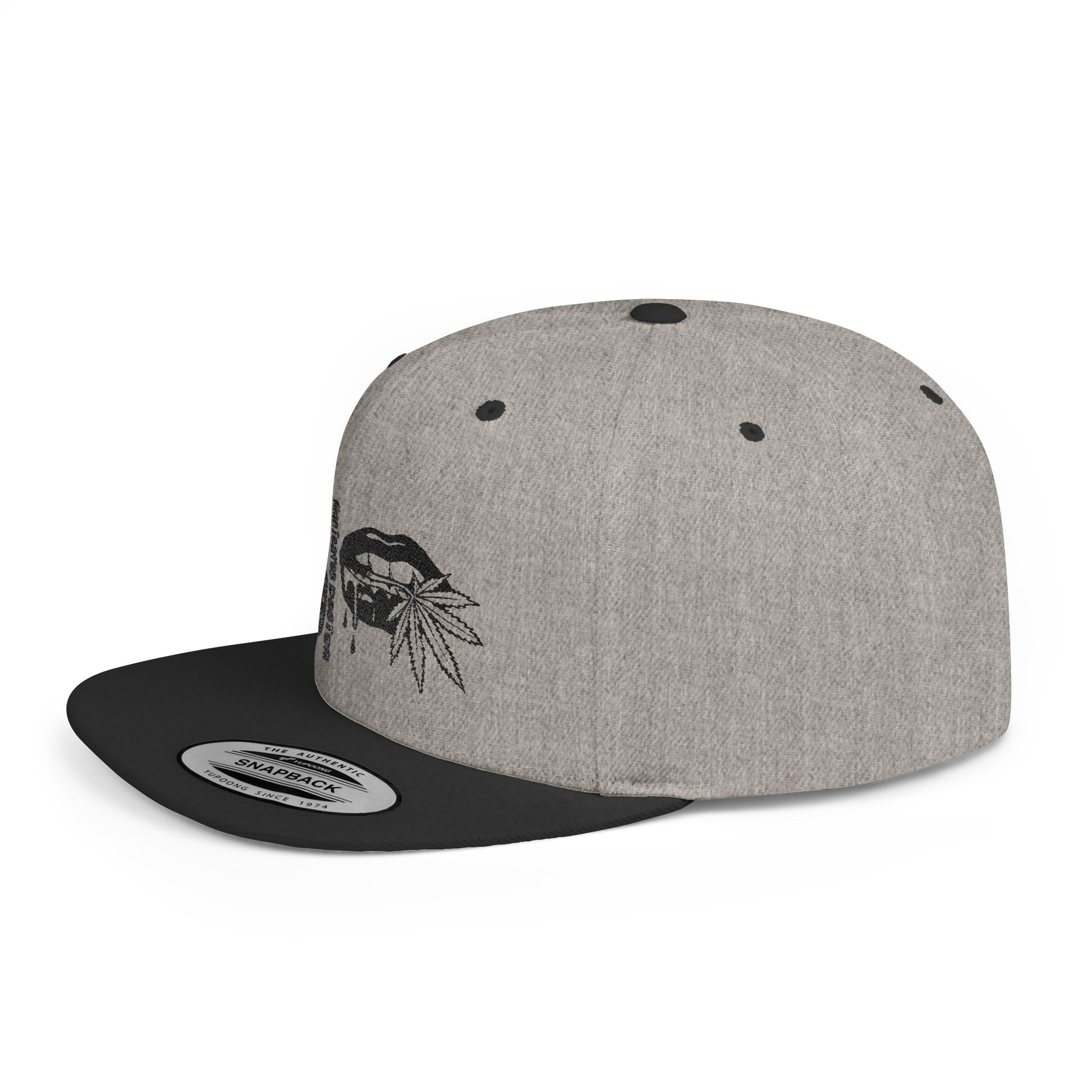 Medicated Design Flat Bill Snapback Cap