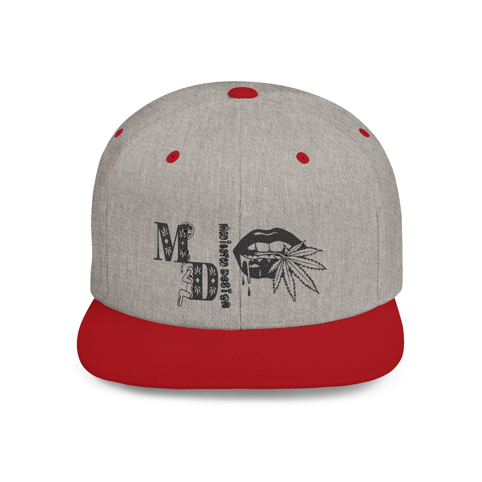 Medicated Design Flat Bill Snapback Cap