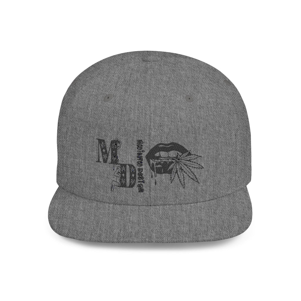 Medicated Design Flat Bill Snapback Cap