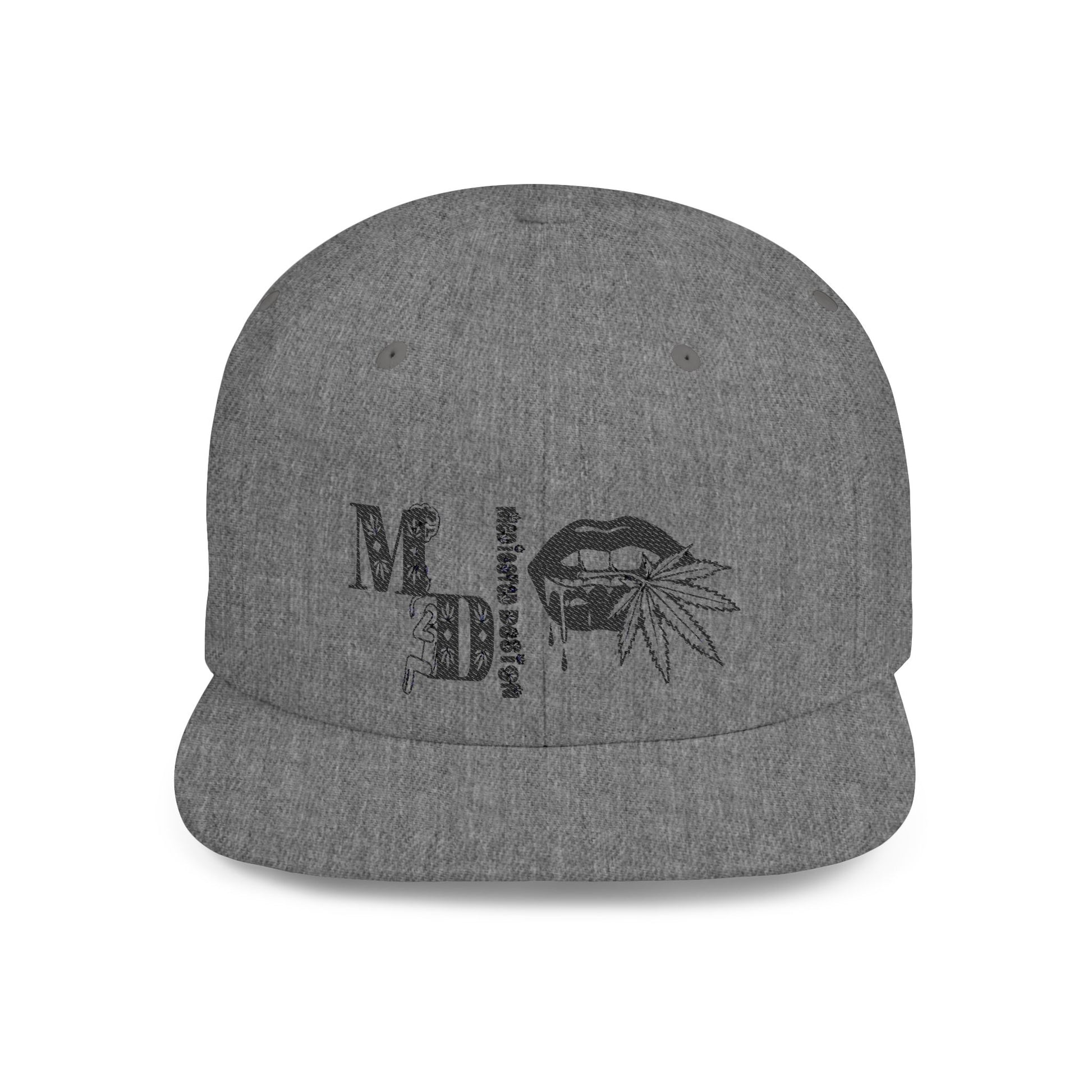 Medicated Design Flat Bill Snapback Cap
